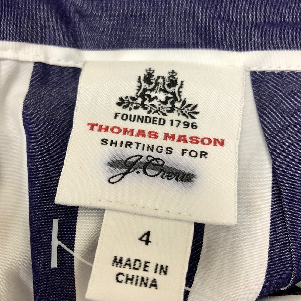 Thomas Mason x J Crew Striped Apron Dress NEW - Picture 7 of 7